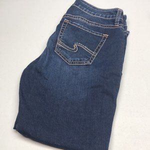 STRETCHY SILVER ELYSE CROP JEANS 26x26 😎